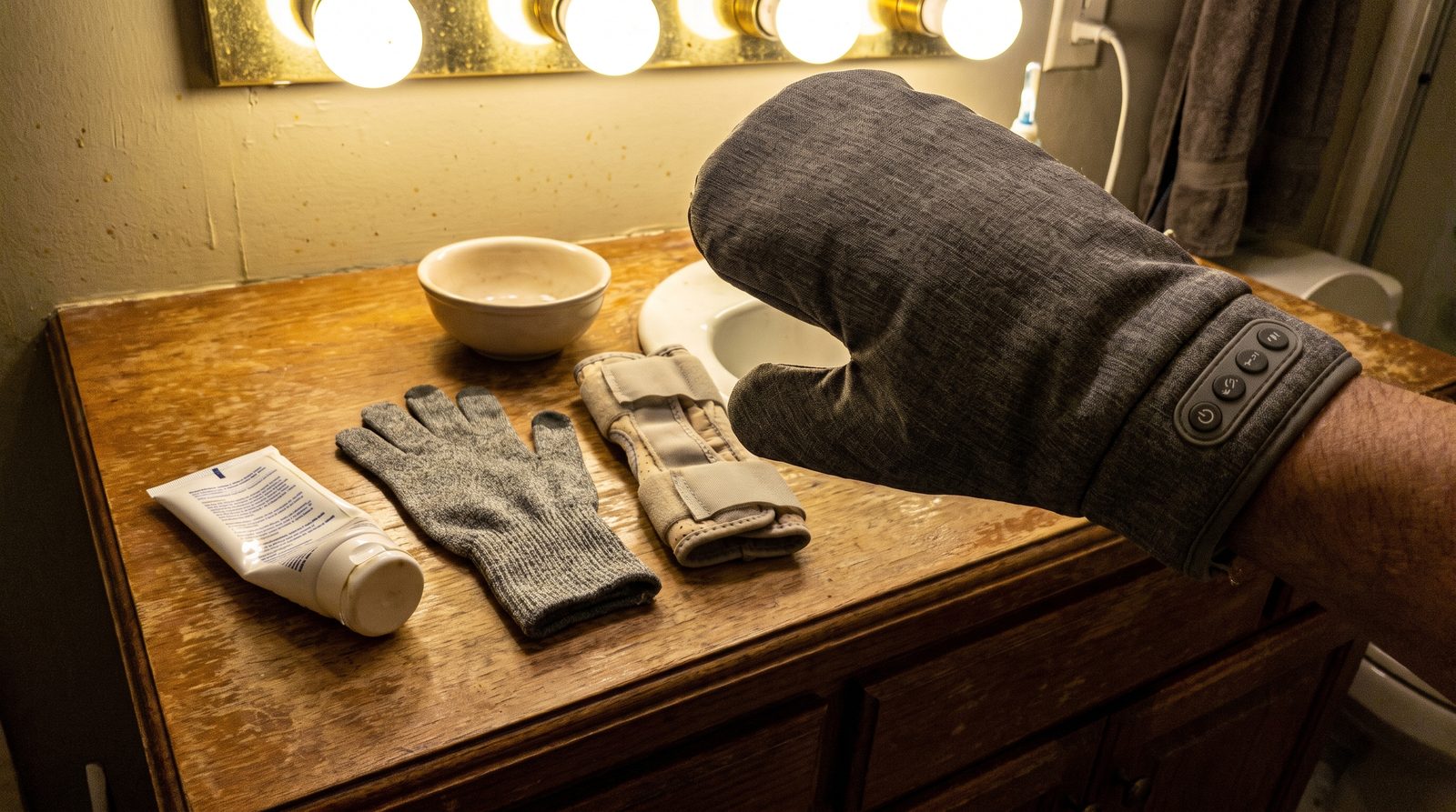 IMG-02 problem cream glove brace soak graveyard flat-lay
